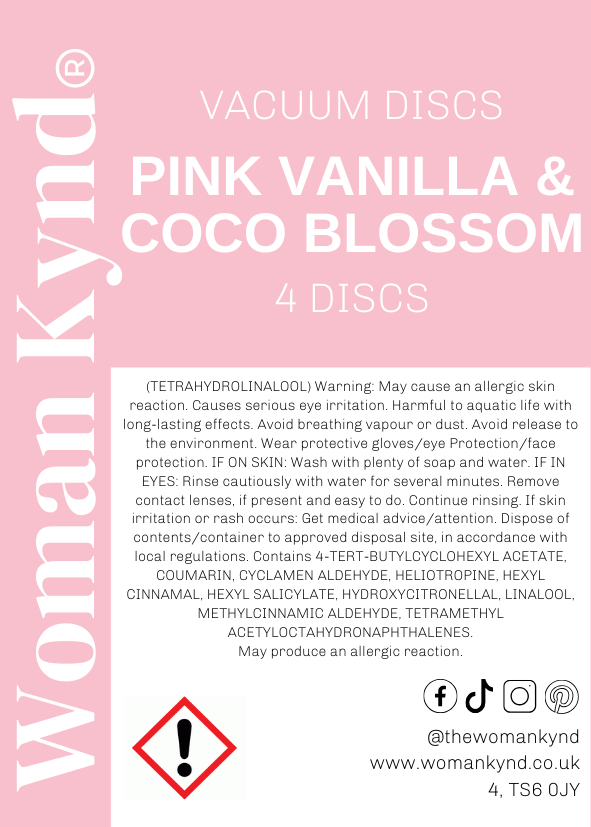 Pink Vanilla & Coco Blossom Vacuum Discs