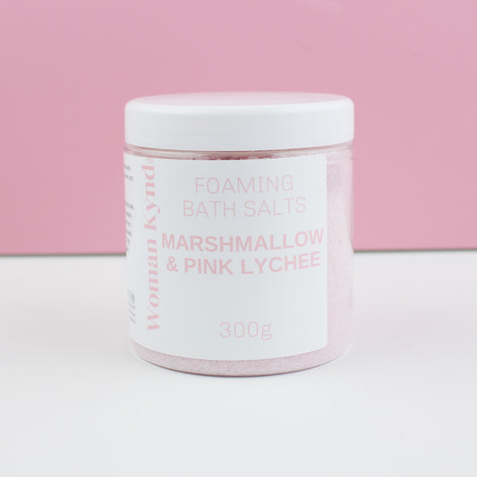 Marshmallow & Pink Lychee Foaming Bath Salts