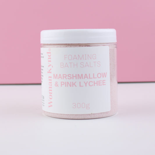 Marshmallow & Pink Lychee Foaming Bath Salts